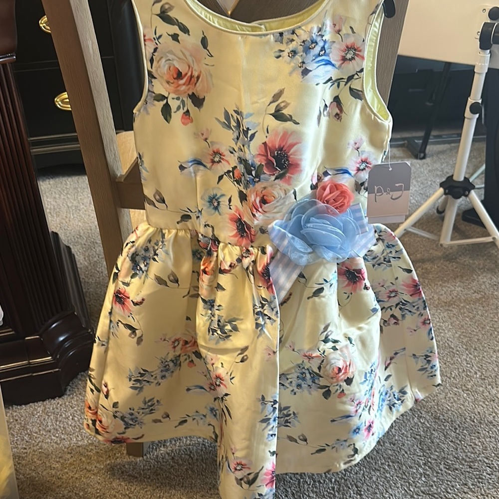 Pastourelle Yellow Sundress Sleeveless Scoop Neck Wedding Guest